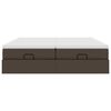 vidaXL Ottoman bed met matrassen 180x200cm kunstleer bruin