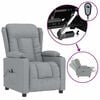 vidaXL Fauteuil elektrisch verstelbaar stof lichtgrijs
