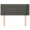 vidaXL Hoofdbord met randen 83x16x78/88 cm fluweel donkergrijs