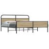 vidaXL Bedframe zonder matras metaal gerookt eikenkleurig 183x213 cm