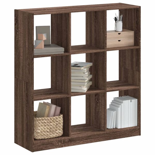 vidaXL Boekenkast 102x32x108 cm bewerkt hout bruin eikenkleurig