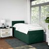 vidaXL Boxspring met matras fluweel donkergroen 90x190 cm