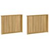 vidaXL Armleuningen Module 2 pcs Wit 80 x 6 x 61 cm Massief Acaciahout