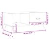 vidaXL Salontafel 90x50x40 cm bewerkt hout betongrijs
