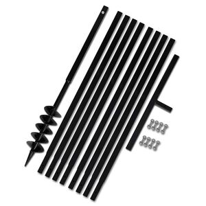 Grondboor 100 mm met 9 m verlengstuk Staal