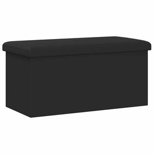 vidaXL Opbergbank inklapbaar PVC zwart