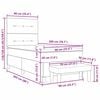 vidaXL Boxspring bed met matras Donkerbruin 90 x 200 cm Stof