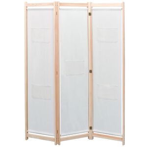 vidaXL Kamerscherm met 3 panelen 120x170x4 cm stof cr&egrave;me