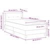 vidaXL Boxspringbed met matras Donkergrijs 200 x 80 cm Polyester