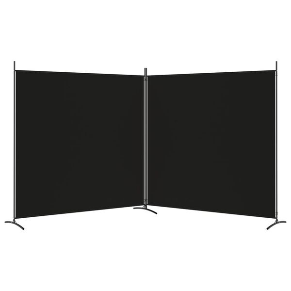 vidaXL Kamerscherm met 2 panelen 348x180 cm stof zwart
