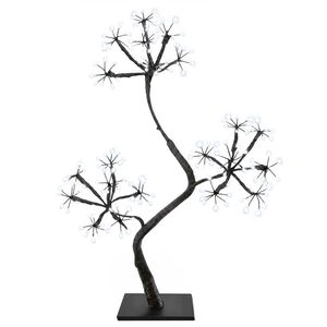 vidaXL S-vormige LED-kerstboom 2 st Zwart 18 x 18 x 45 cm Kunststof
