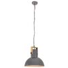 vidaXL Hanglamp industrieel rond 25 W E27 52 cm mangohout grijs