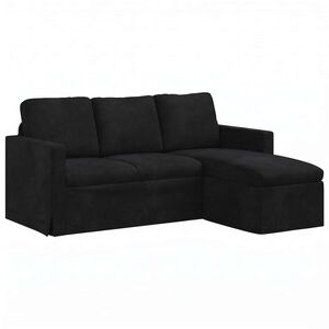 vidaXL Bank Zwart 178 x 134 x 80 cm Fluweel
