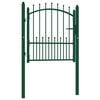 vidaXL Poort met speerpunten 104x97 cm staal groen