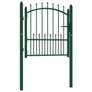 vidaXL Poort met speerpunten 104x97 cm staal groen