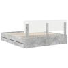 vidaXL Bedframe met lade Beton Grijs 200 x 200 cm Geconstrueerd hout