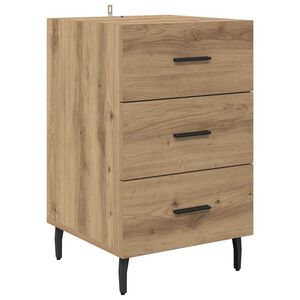 vidaXL Nachtkastje met lade Artisan Eiken 40 x 40 x 66 cm Bewerkt hout