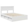 vidaXL Bedframe met hoofdeinde Wit 140 x 190 cm Massief grenenhout
