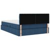 vidaXL Opbergbed met matras met matras Blauw 140 x 200 cm Bewerkt hout