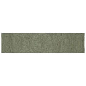 vidaXL Vloerkleden Olijfgroen 60 x 250 cm Jute