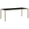 vidaXL 9-delige Tuinset met kussens poly rattan beige