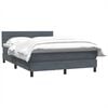 vidaXL Boxspring met matras fluweel donkergrijs 140x210 cm