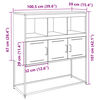 vidaXL Dressoir 100,5x39x107 cm staal roze