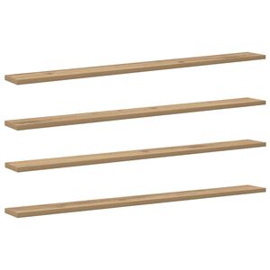 vidaXL Boekenplank Bord 4 pcs Bruin 100 x 10 x 1,5 cm Bewerkt hout