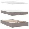 vidaXL Ottoman bed met matras 120x190 cm stof taupe