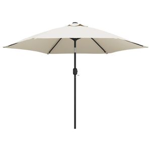 vidaXL Parasol met stalen paal 3 m zandwit