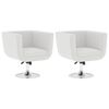 vidaXL Barstoelen 2 st kunstleer wit