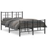 vidaXL Bedframe met hoofd- en voeteneinde metaal zwart 120x200 cm