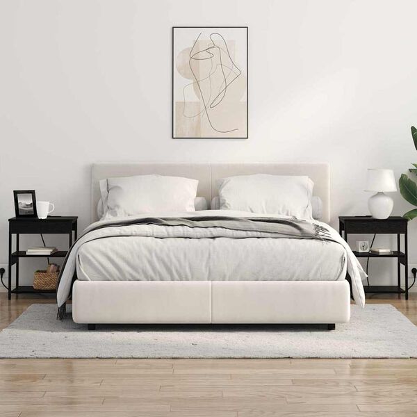 vidaXL Nachtkastje Zwart Eiken 41 x 31 x 51 cm Bewerkt hout