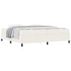 vidaXL Bedframe met matras Cr&egrave;me 200 x 200 cm Stof