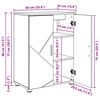 vidaXL Badkamer Kast met opslag Gerookt eiken 60 x 35 x 80 cm