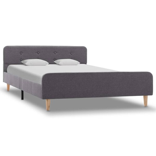 vidaXL Bedframe stof lichtgrijs 120x200 cm
