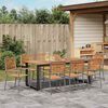 vidaXL Tuin eettafelset 9 pcs Grijs Massief Acaciahout