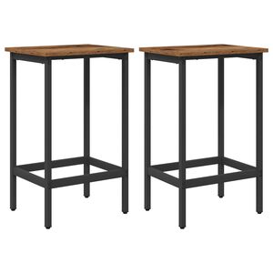 vidaXL Barkruk 2 st Oud hout 40 x 32 x 64 cm Bewerkt hout