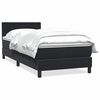 vidaXL Boxspring met matras fluweel zwart 100x220 cm