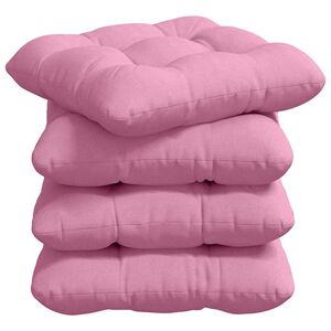 vidaXL Zitkussens 4 pcs Roze 45 x 45 x 12 cm Stof