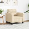 vidaXL Fauteuil 60 cm microvezelstof cr&egrave;mekleurig