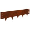 vidaXL Gazonrand 30 pcs 100 x 25 cm Staal Roestig