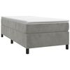 vidaXL Boxspring bed 90x190 cm fluweel lichtgrijs