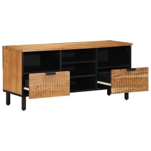 vidaXL TV-kast met lade Bruin 100 x 33 x 46 cm Massief Mango Hout
