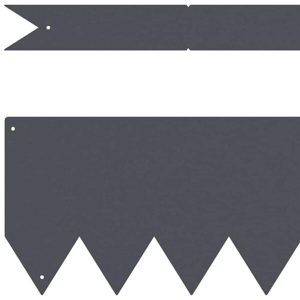 vidaXL Tuinrand 10 pcs Antraciet 100 x 0.05 x 20 cm Koudgewalst staal