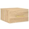 vidaXL Nachtkastjes 2 st wandgemonteerd 35x35x20 cm sonoma eikenkleur