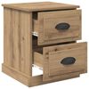vidaXL Nachtkastje 2 pcs Artisan Eiken 39 x 39 x 47.5 cm Bewerkt hout