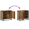 vidaXL Badkamermeubelset met plank 2 pcs Oud Hout Bewerkt hout