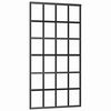 vidaXL Schuifdeur 102x205 cm ESG-glas en aluminium zwart