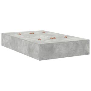 vidaXL Opbergbedframe met opslag Beton Grijs 120 x 200 cm Bewerkt hout